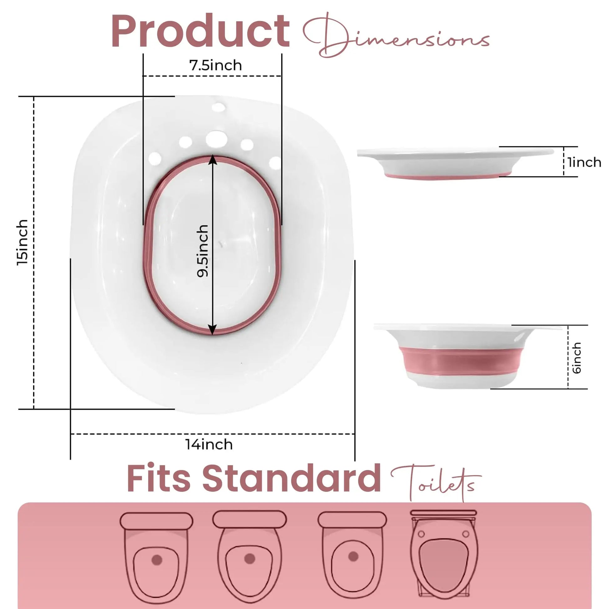 Sitz Bath for Toilet - Hemorrhoid Relief, Postpartum Care & Personal Hygiene Joey&Viggy