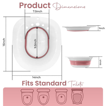 Sitz Bath for Toilet - Hemorrhoid Relief, Postpartum Care & Personal Hygiene Joey&Viggy