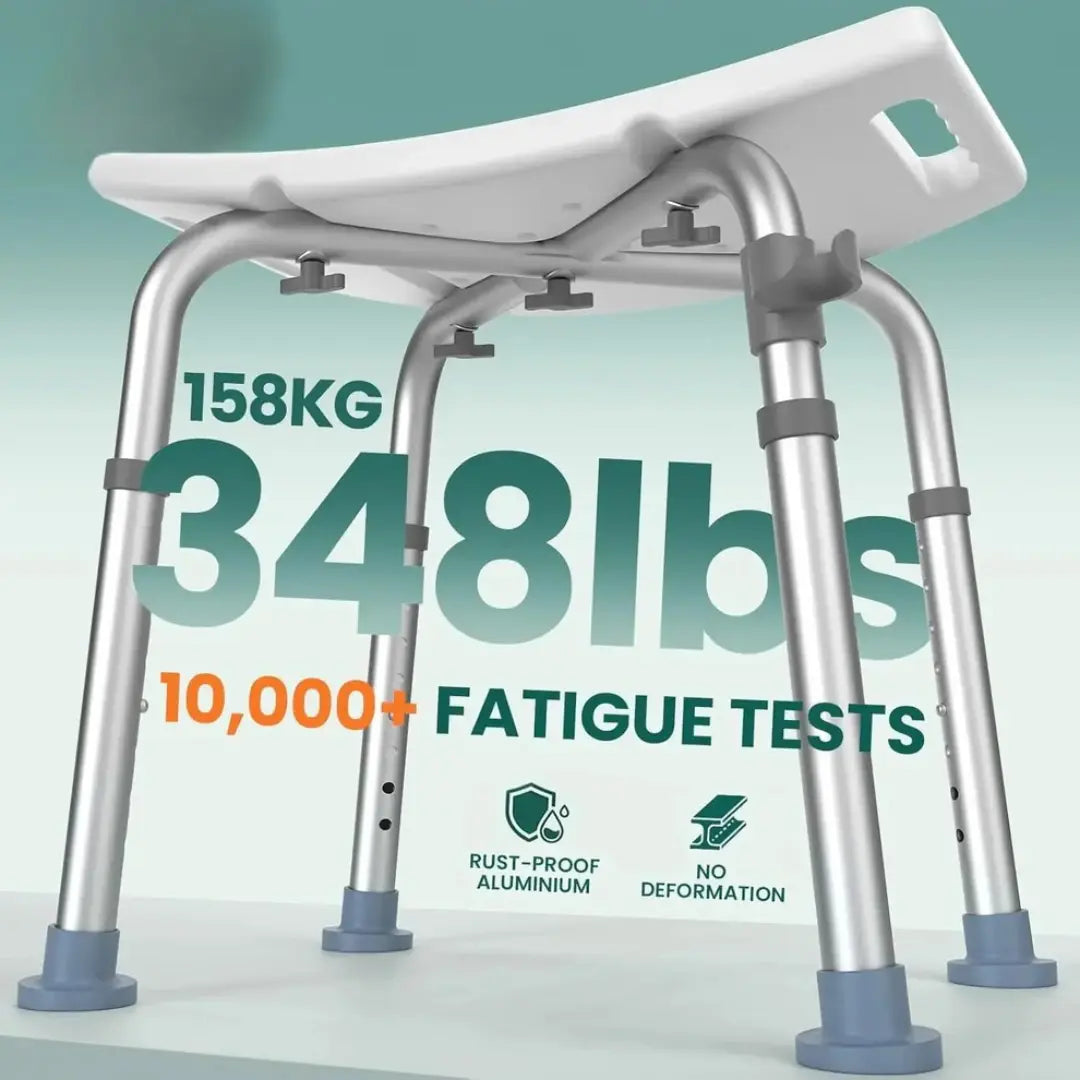 Padded Shower Stool with Shower Head Holder
