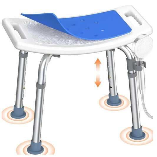 Padded Shower Stool with Shower Head Holder