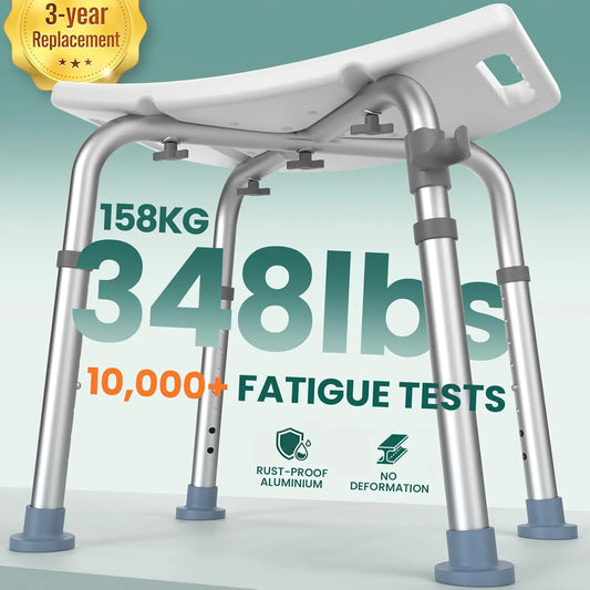 Padded Shower Stool with Adjustable Height & Shower Head Holder Joey&Viggy