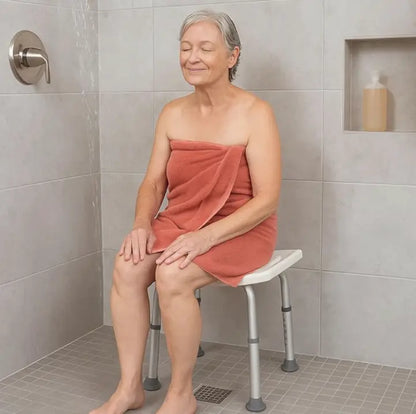 Non-Slip Light Weight with Adjustable Height Shower Stool EldyCare