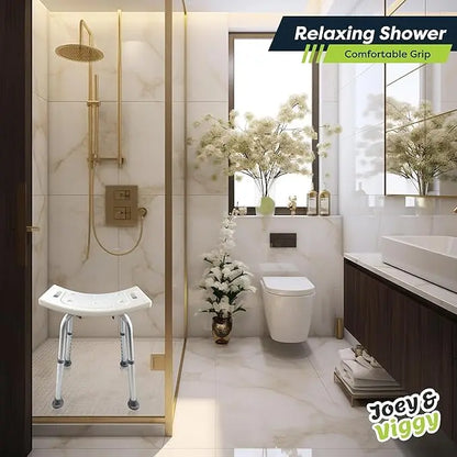 Non-Slip Light Weight with Adjustable Height Shower Stool EldyCare