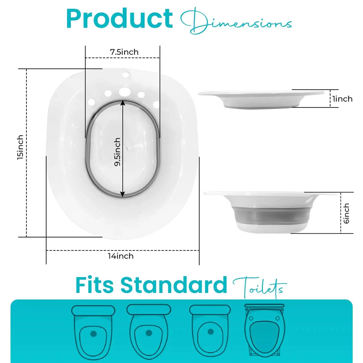 Sitz Bath for Toilet - Hemorrhoid Relief, Postpartum Care & Personal Hygiene Joey&Viggy