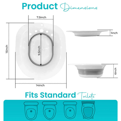 Sitz Bath for Toilet - Hemorrhoid Relief, Postpartum Care & Personal Hygiene EldyCare