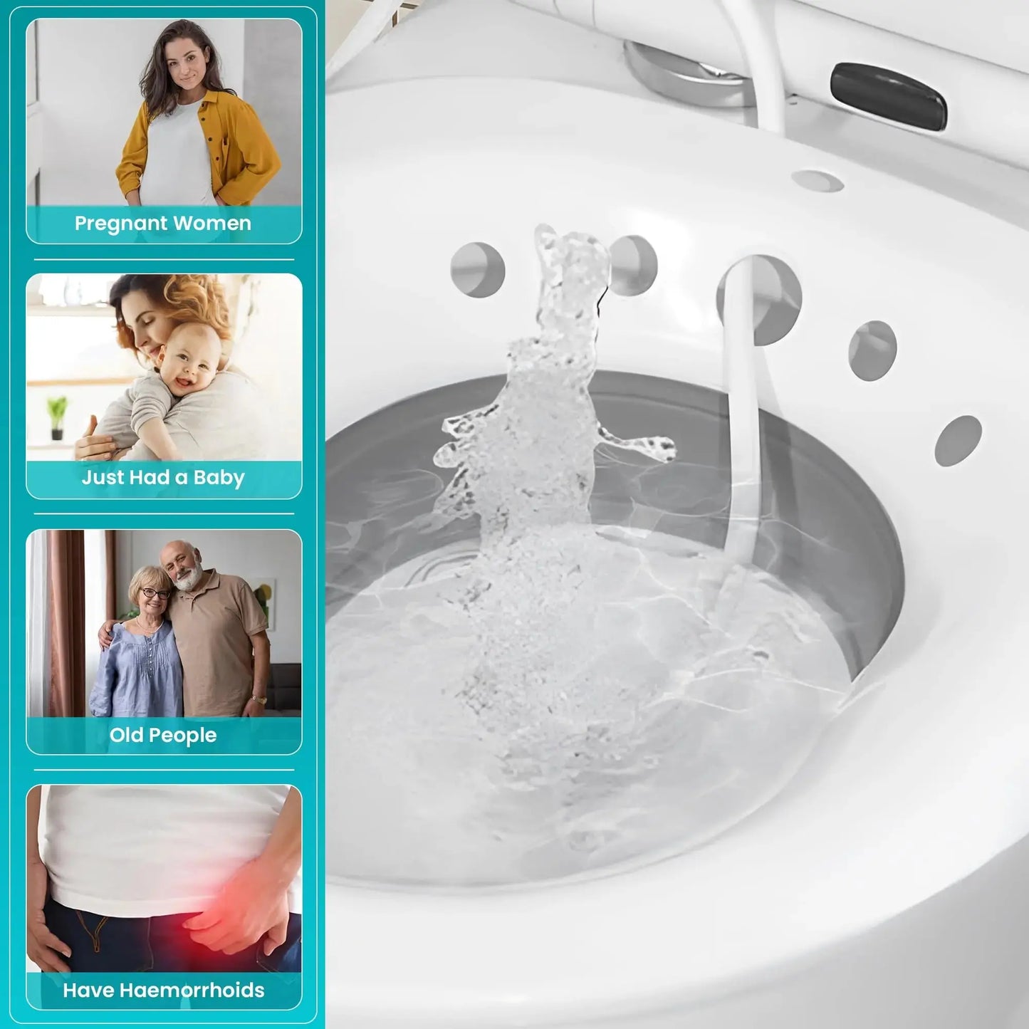 Sitz Bath for Toilet - Hemorrhoid Relief, Postpartum Care & Personal Hygiene Joey&Viggy
