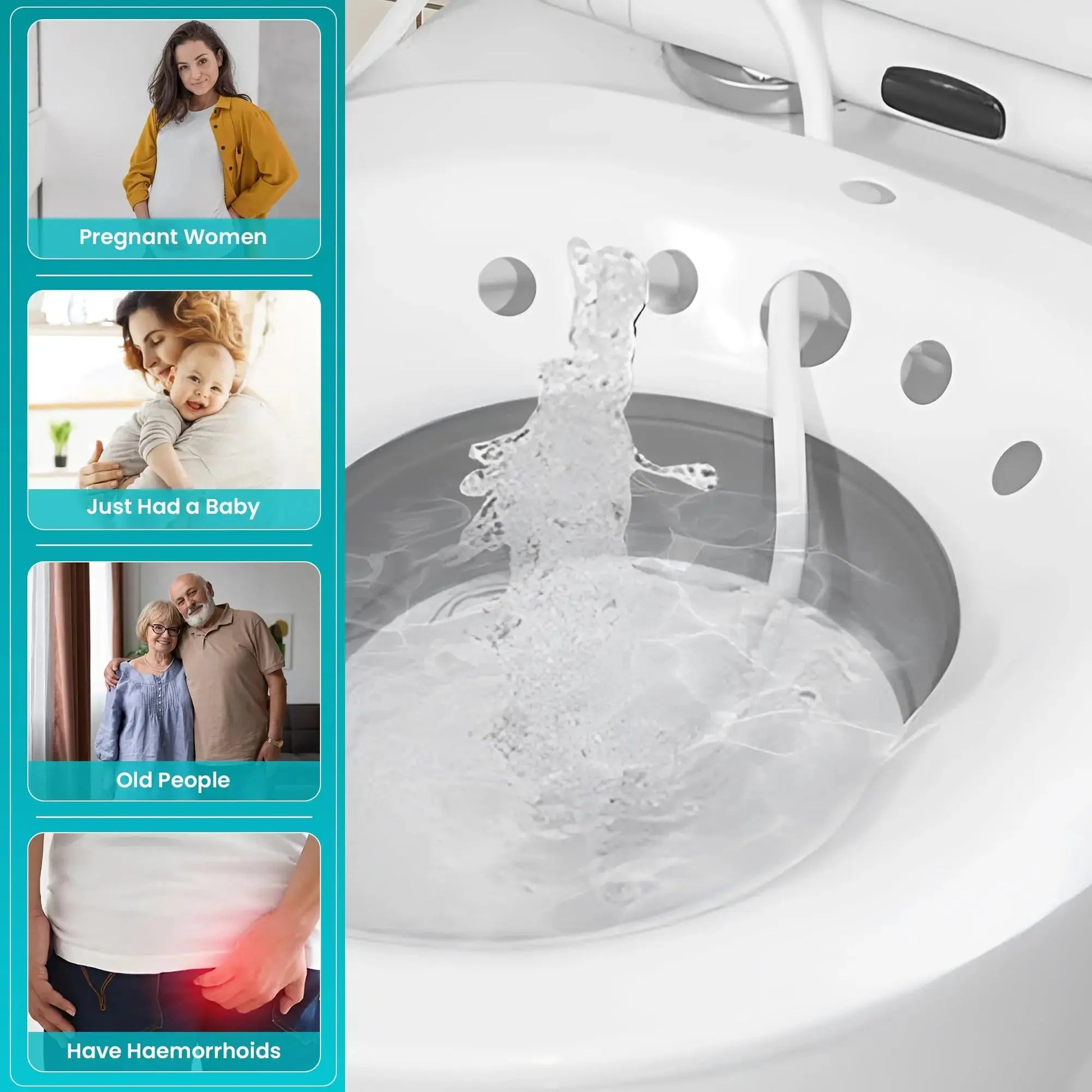 Sitz Bath for Toilet - Hemorrhoid Relief, Postpartum Care & Personal Hygiene Joey&Viggy